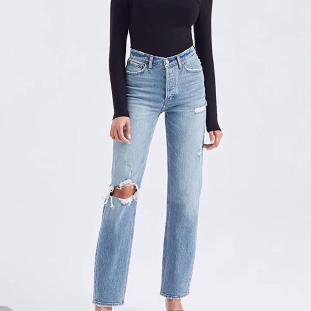 Abercrombie-fitch Women's Blue and Navy Jeans